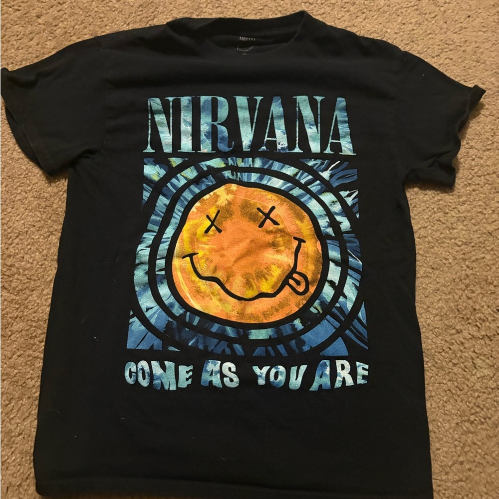NIRVANA Black and Blue T-Shirt